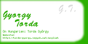 gyorgy torda business card