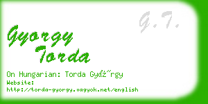 gyorgy torda business card